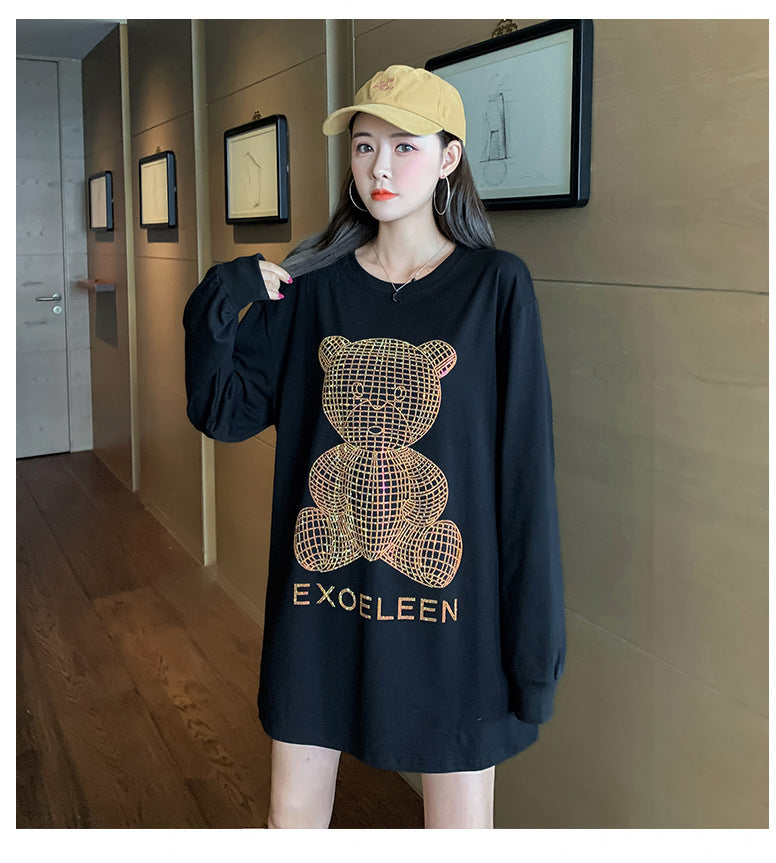 Shiny 3D Graphics Bear Long Sleeve T-Shirt