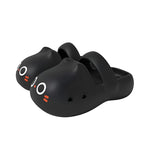 Cartoon Cat Closed Toe Beach Sandals - Outdoor Hole Slippers
