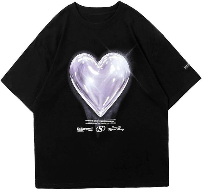Women's Cotton Heart Print Summer T-Shirt