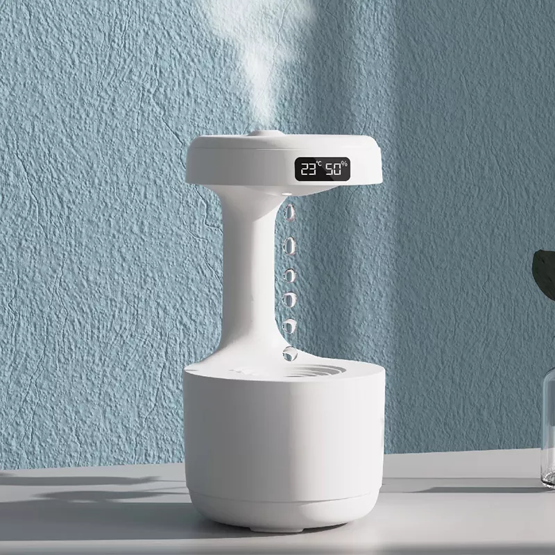 ZenFlow Anti-Gravity Humidifier: Large Capacity, Silent Operation, Aromatherapy Enhancements