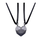 Soulful Connection: Minimalist Friendship Heart Pendant Necklace Set for Couples