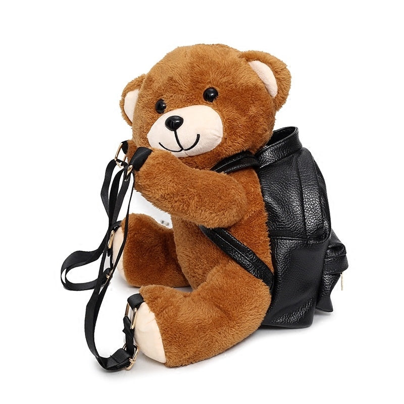 Hug Buddy: Cozy Plush Babu Bear Backpack - College Style for Her - Babu