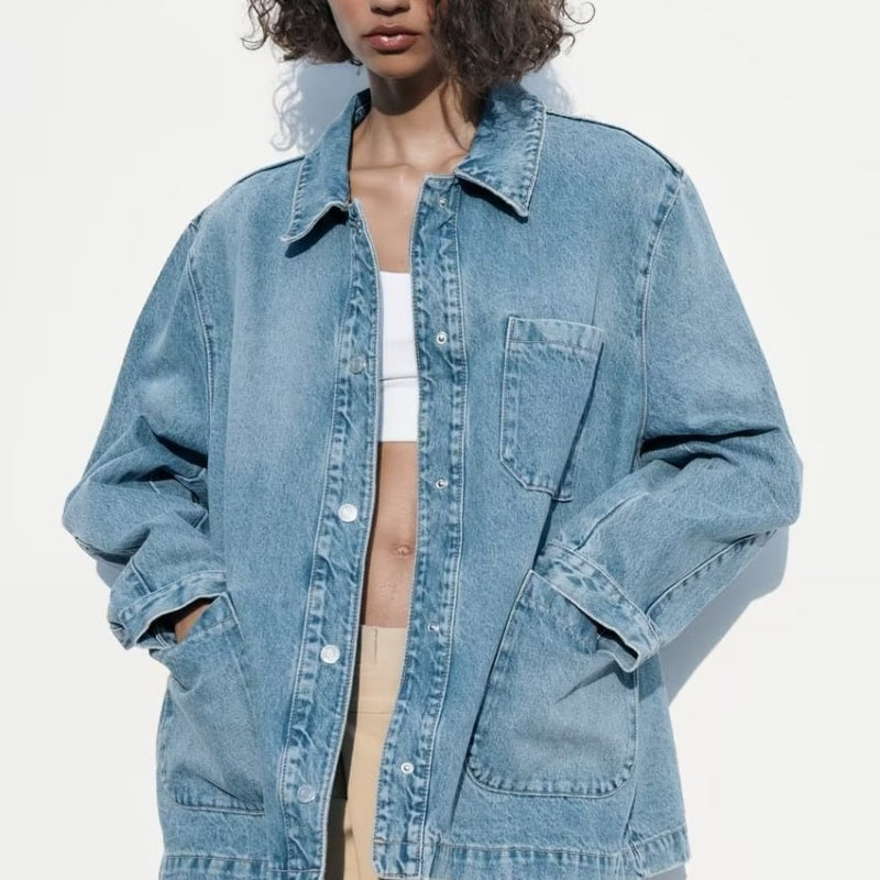 Ladies' Loose Denim Jacket Coat