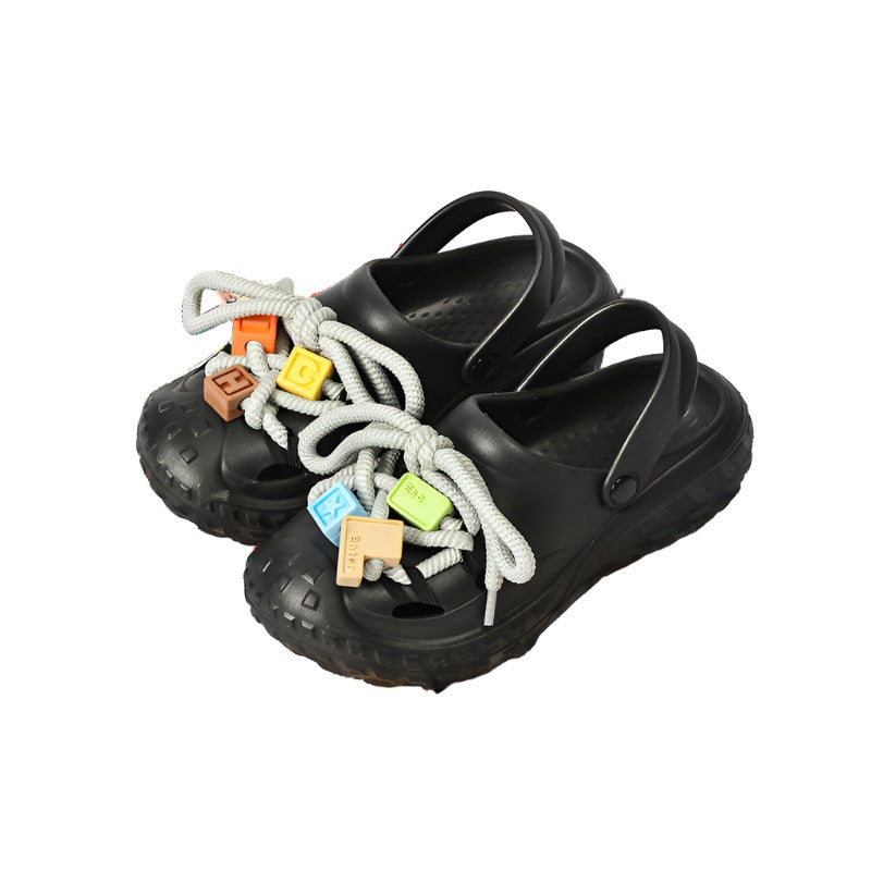 Summer Thick Sole Couples Sandals - Closed Slippers Toe, Elevated Comfort