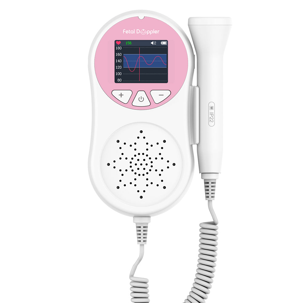 Portable Fetal Doppler Heartbeat Detector: Pocket LCD Monitor with Gel & 3Mhz Probe