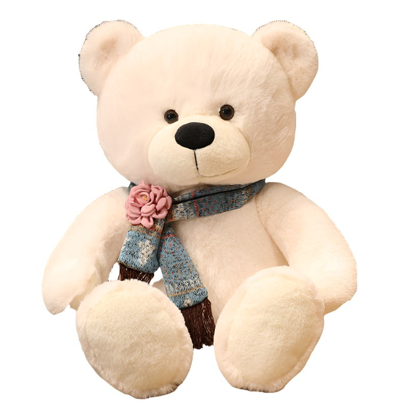 Adorable Teddy Bear with Flower Scarf - Babu