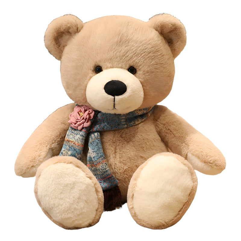 Adorable Teddy Bear with Flower Scarf - Babu